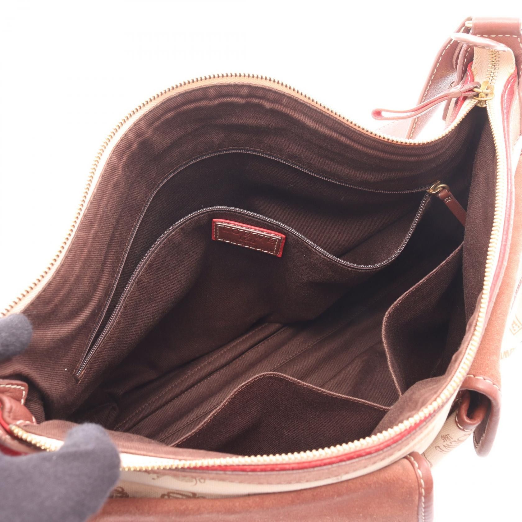 Loewe Loewe Loewe 160th Anniversary Canvas Suede Leather Shoulder Bag Textile Shoulder Bag DUTY FREE for USA Size ONE SIZE - 3 Thumbnail