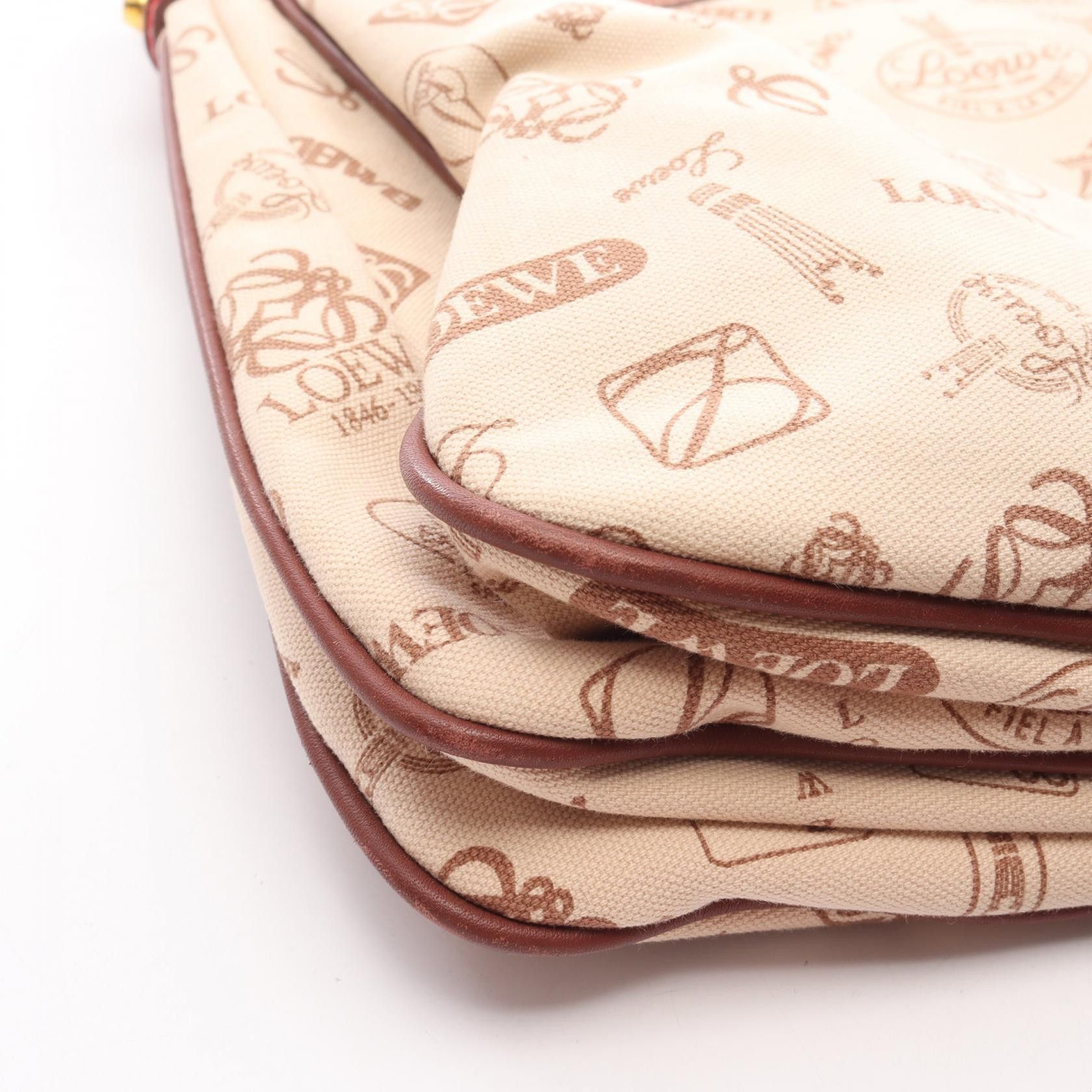 Loewe Loewe Loewe 160th Anniversary Canvas Suede Leather Shoulder Bag Textile Shoulder Bag DUTY FREE for USA Size ONE SIZE - 8 Thumbnail