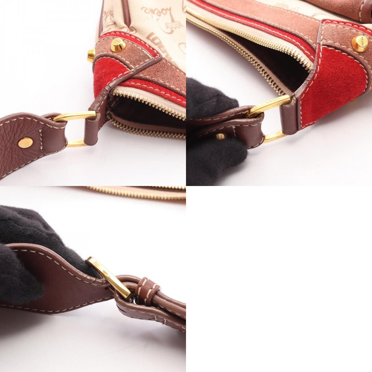 Loewe Loewe Loewe 160th Anniversary Canvas Suede Leather Shoulder Bag Textile Shoulder Bag DUTY FREE for USA Size ONE SIZE - 10 Thumbnail