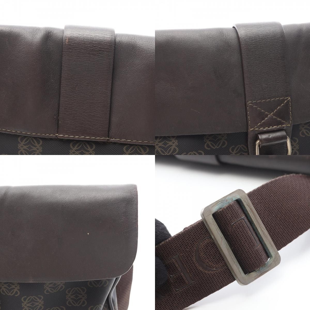 Loewe Loewe Loewe Anagram Coated Canvas Leather Shoulder Bag Textile Shoulder Bag DUTY FREE for USA Size ONE SIZE - 9 Thumbnail