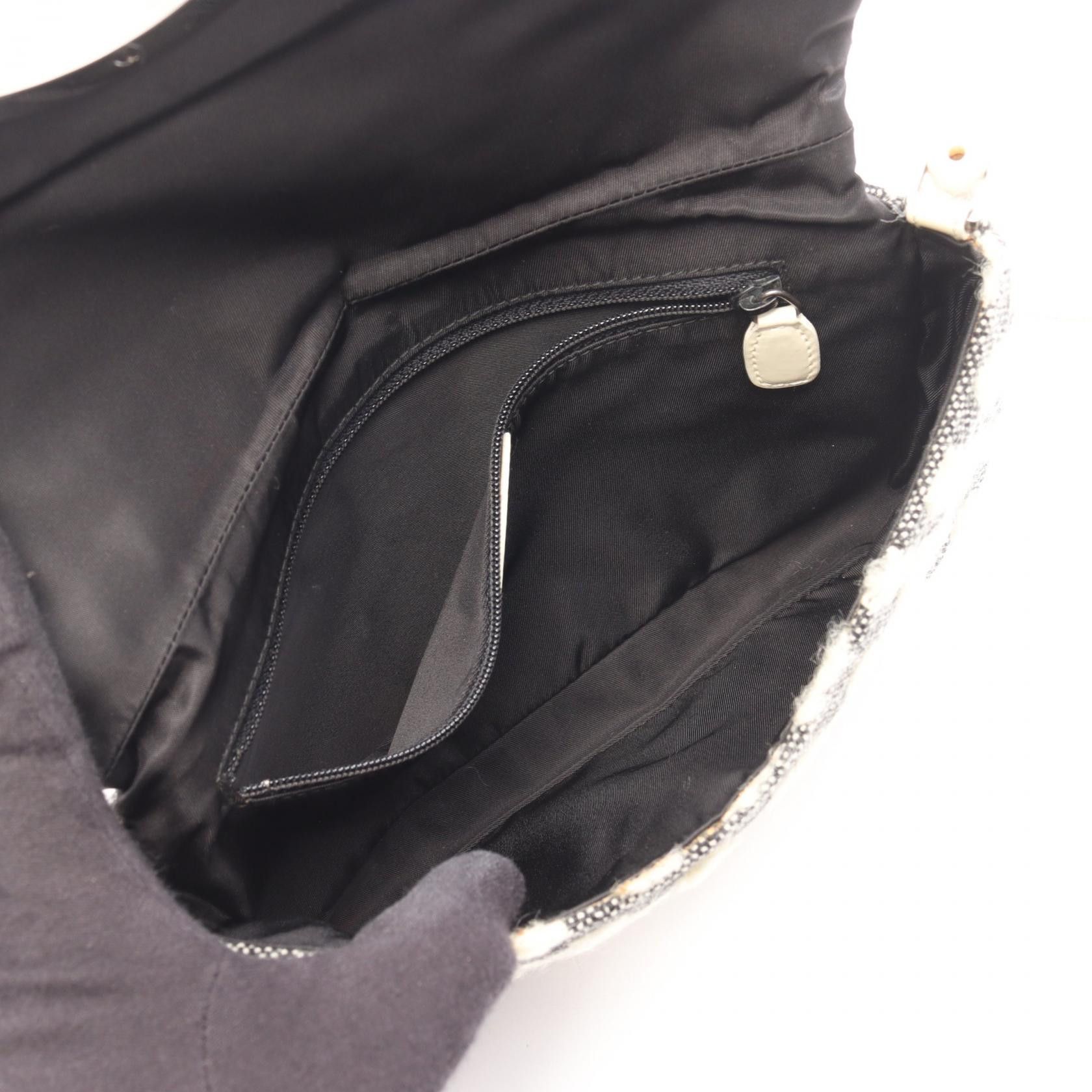 Dior Dior Dior Maris Pearl Wool Leather Shoulder Bag Textile Shoulder Bag DUTY FREE for USA Size ONE SIZE - 3 Thumbnail