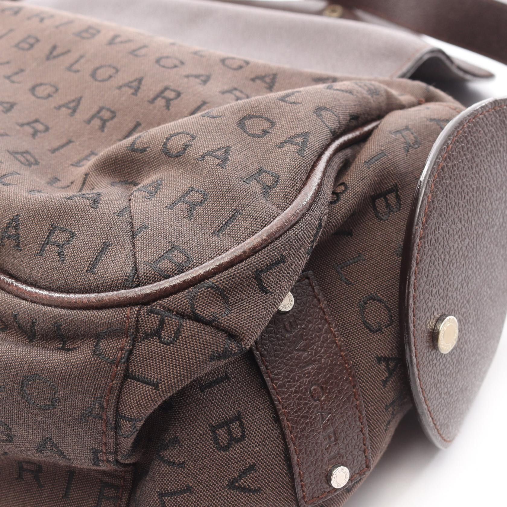 Bvlgari Bvlgari Bvlgari Logo Mania Canvas Leather Shoulder Bag Leather Shoulder Bag DUTY FREE for USA Size ONE SIZE - 8 Thumbnail