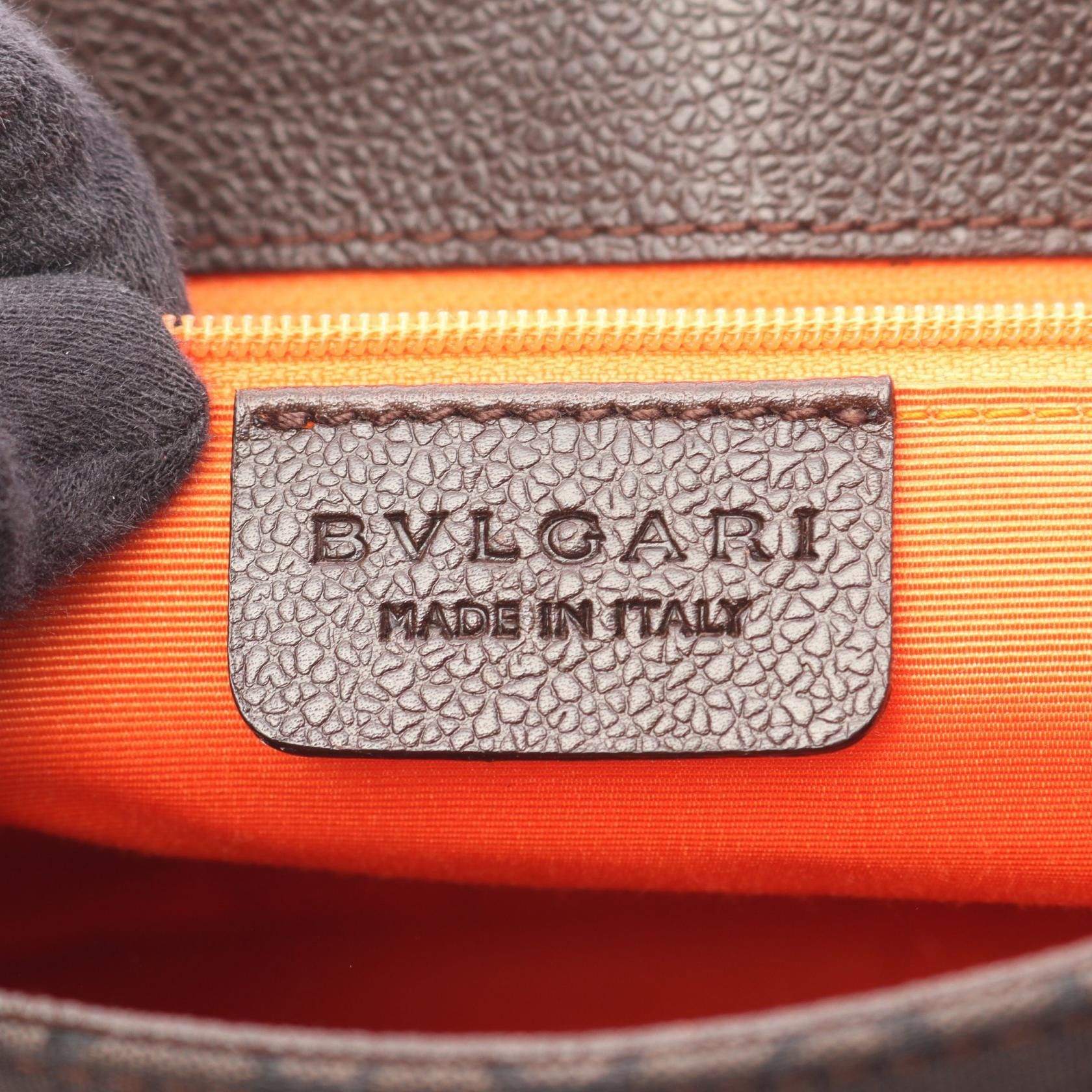 Bvlgari Bvlgari Bvlgari Logo Mania Canvas Leather Shoulder Bag Leather Shoulder Bag DUTY FREE for USA Size ONE SIZE - 4 Thumbnail