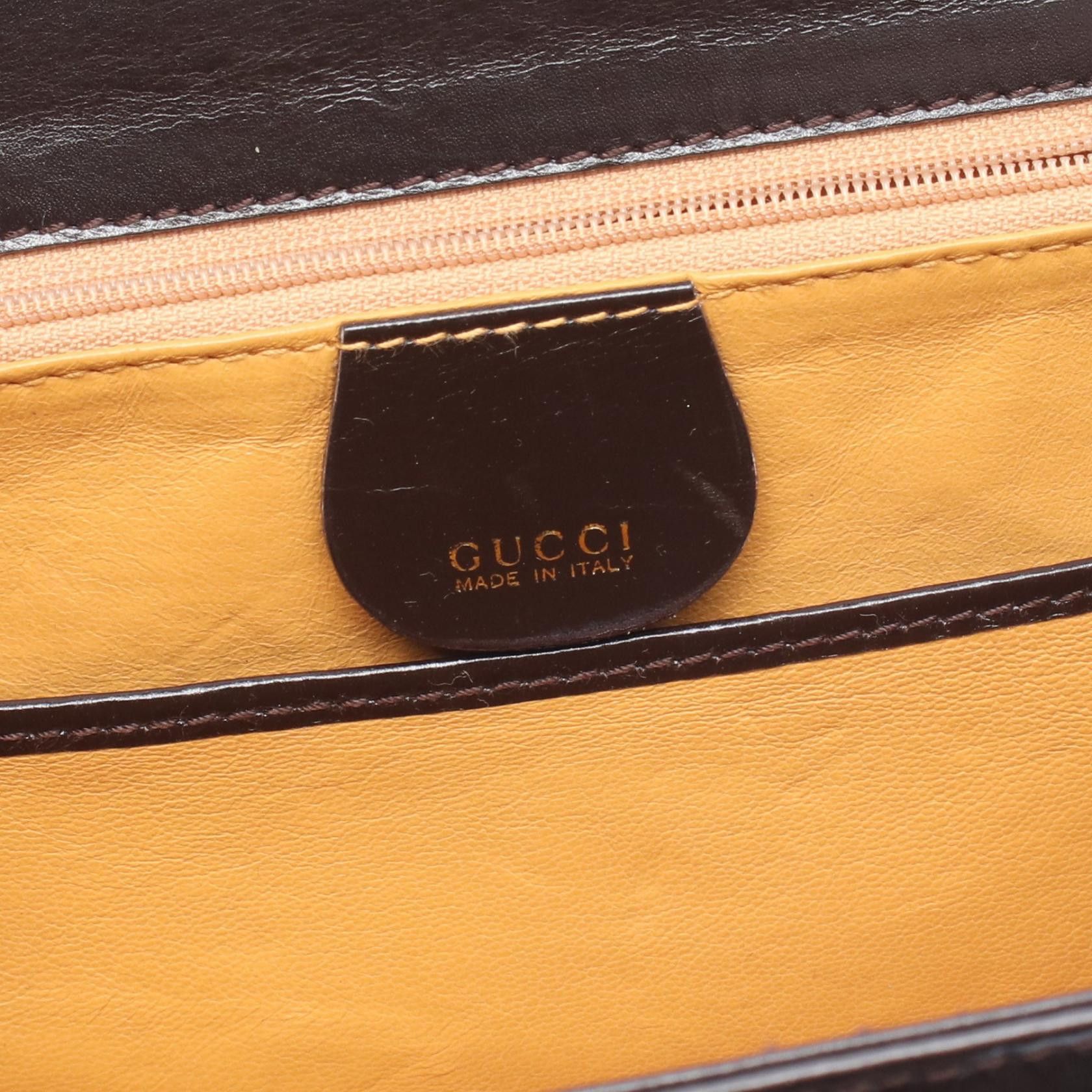 Gucci Gucci Gucci Bamboo Leather 2way Handbag Leather Handbag 00020460188 DUTY FREE for USA Size ONE SIZE - 4 Thumbnail