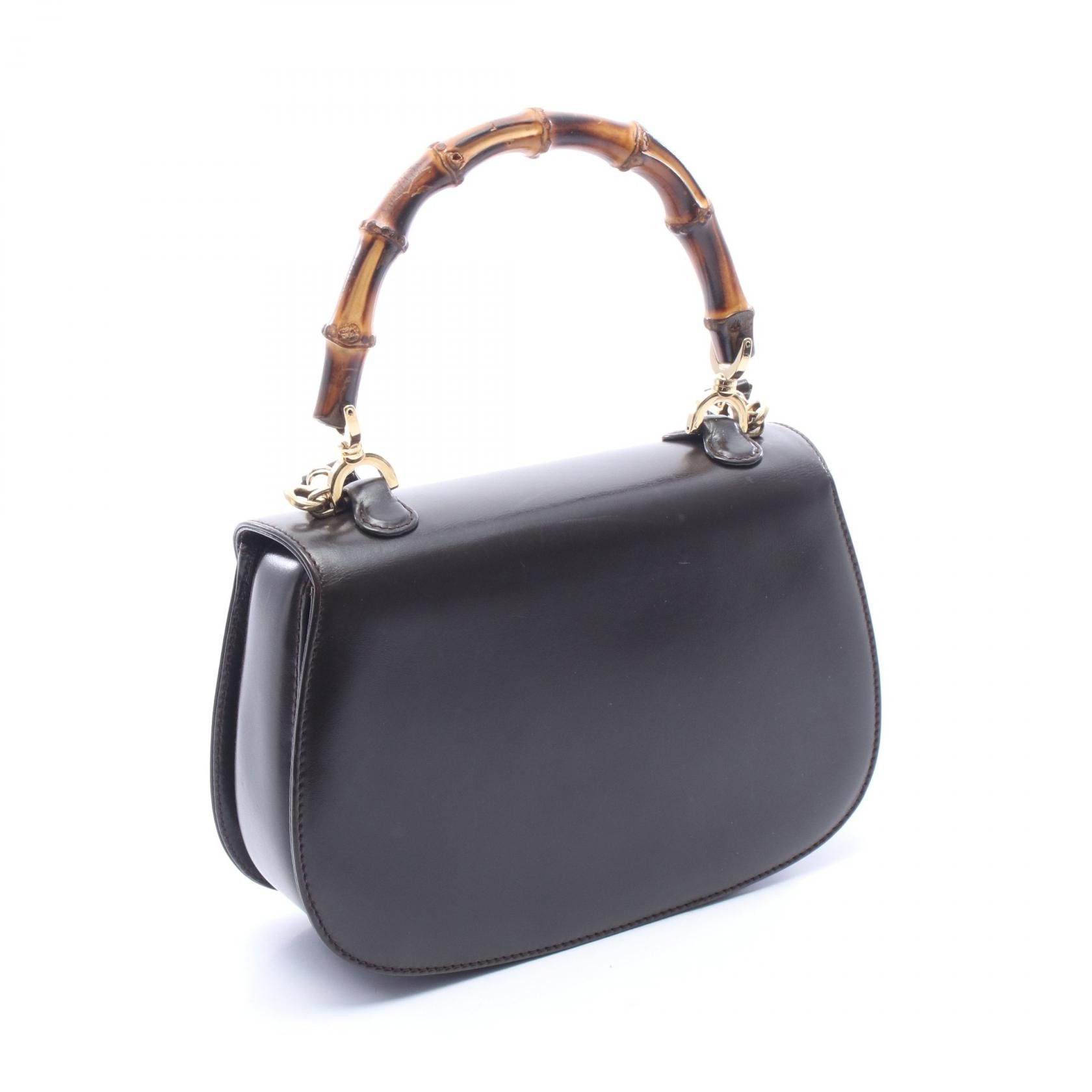 Gucci Gucci Gucci Bamboo Leather 2way Handbag Leather Handbag 00020460188 DUTY FREE for USA Size ONE SIZE - 2 Thumbnail