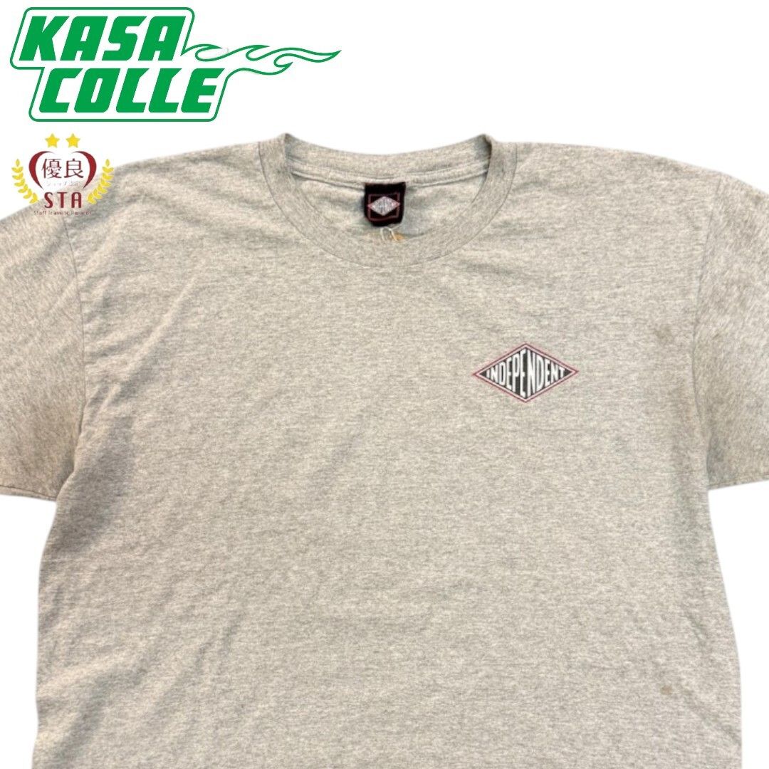 Vintage INDEPENDENT 90s Logo print Gray Size L Size US L / EU 52-54 / 3 - 3 Thumbnail