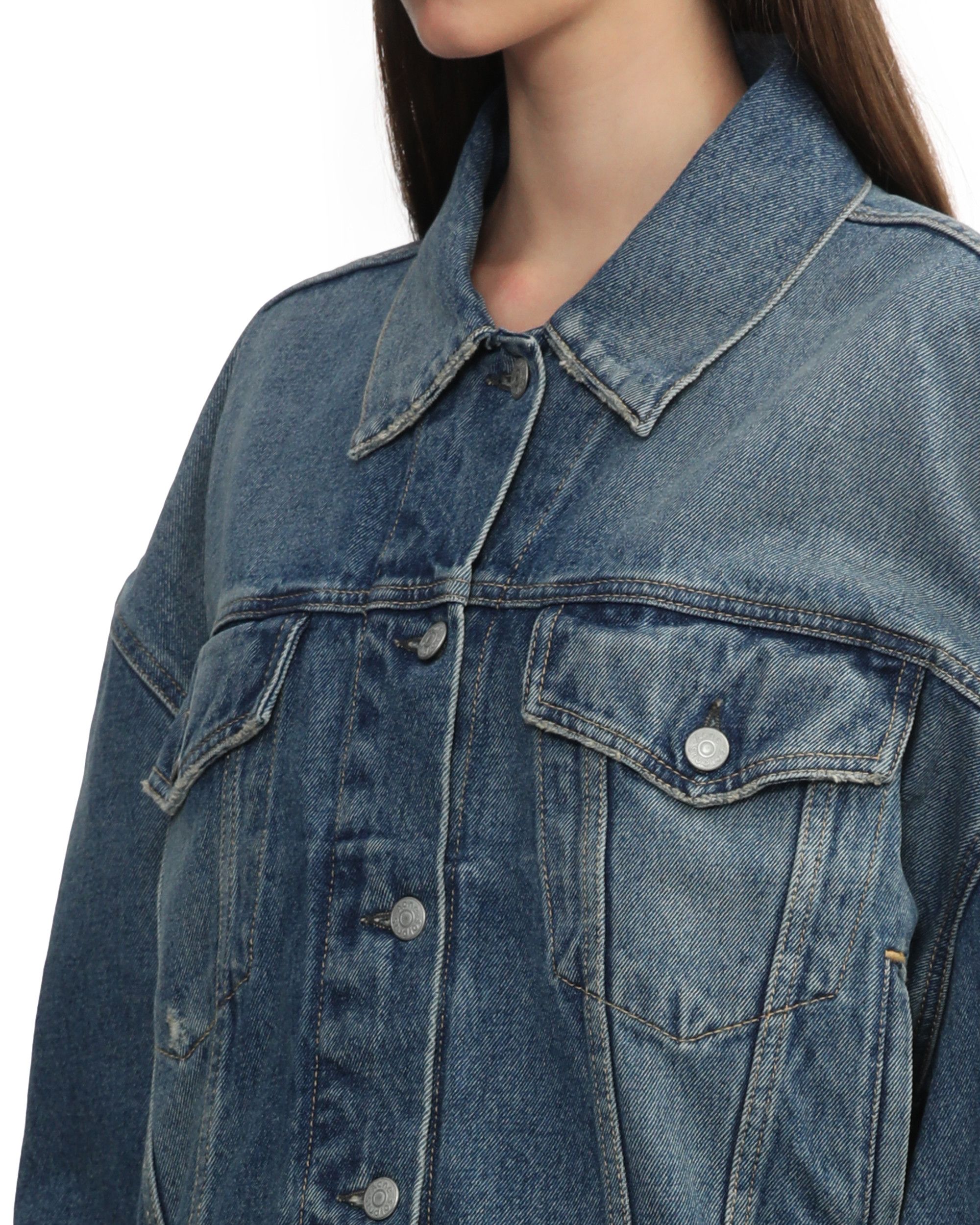 Acne Studios Acne Studios Relaxed Cropped Fit Pocket Denim Jacket Size M / US 6-8 / IT 42-44 - 5 Thumbnail