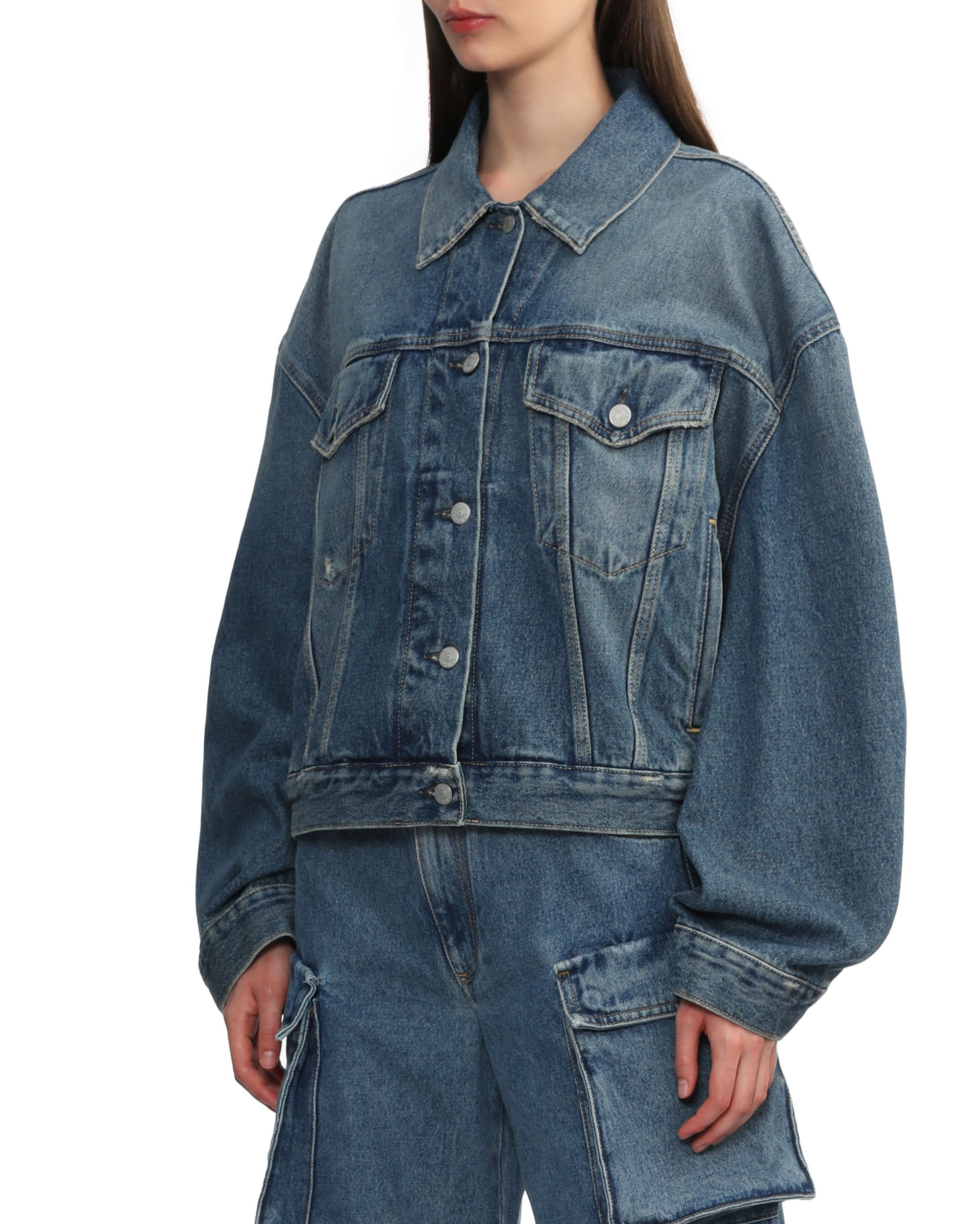 Acne Studios Acne Studios Relaxed Cropped Fit Pocket Denim Jacket Size S / US 4 / IT 40 - 3 Thumbnail