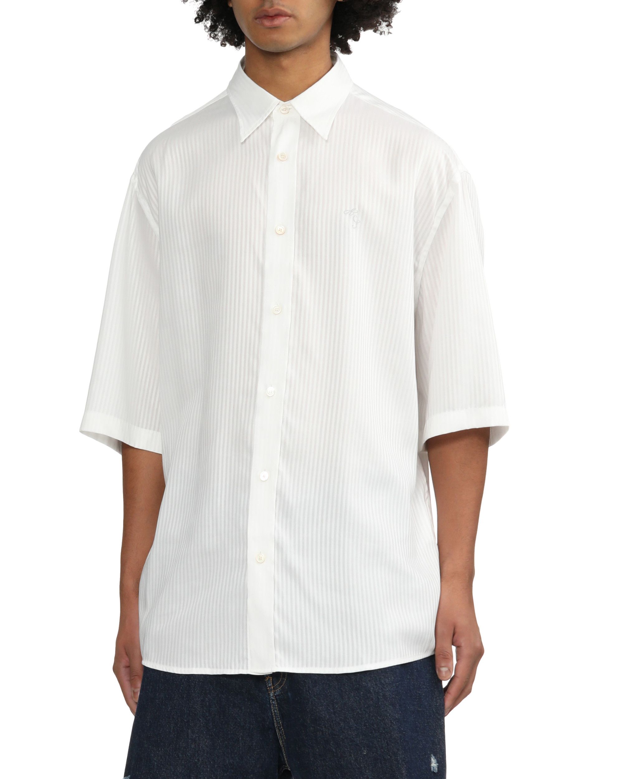 Acne Studios Acne Studios Logo Embroidery Stripe Shirt Size US L / EU 52-54 / 3 - 3 Thumbnail