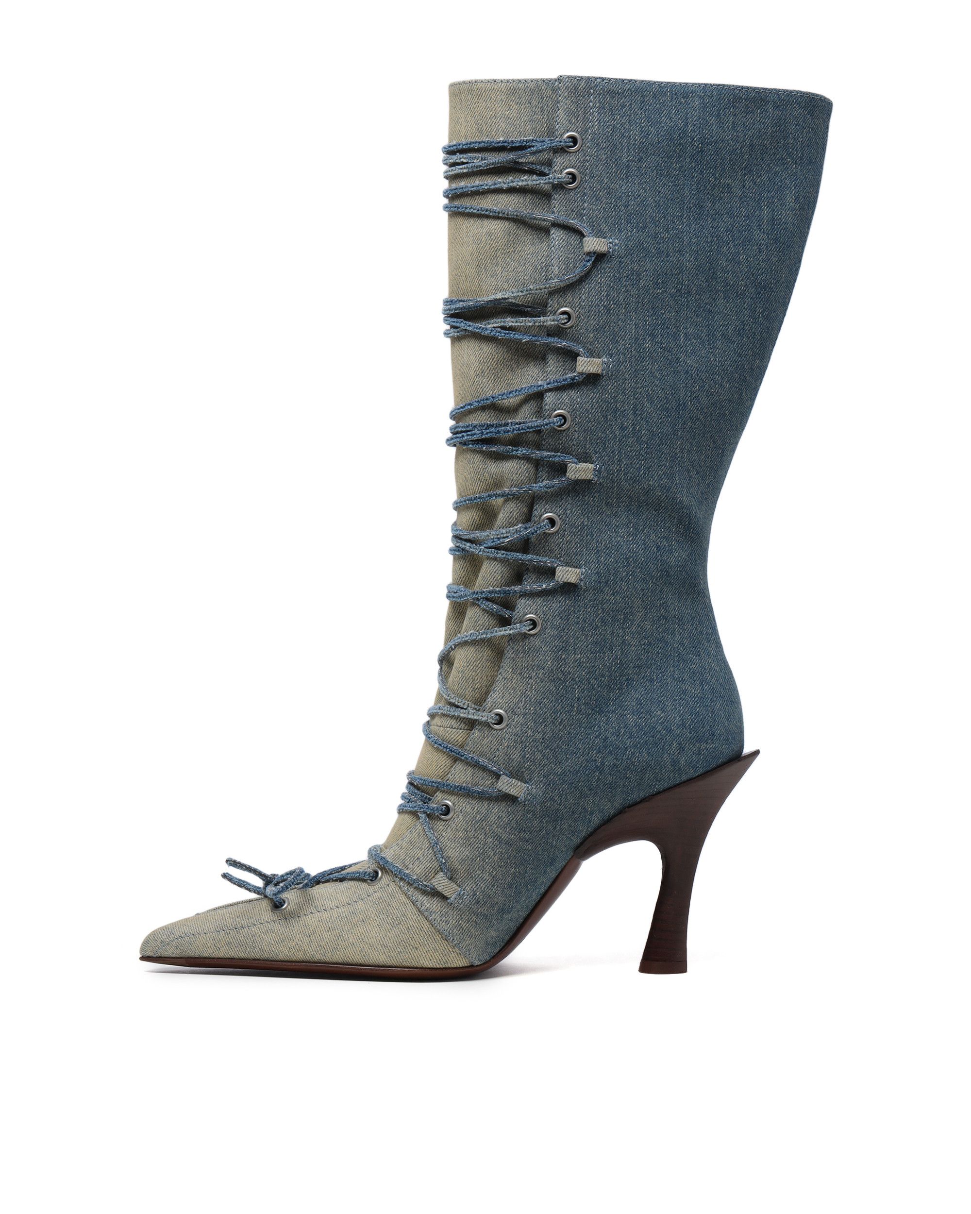 Acne Studios Acne Studios Bitten Denim Middle Tube Boot Size 28" / US 6 / IT 42 - 6 Thumbnail