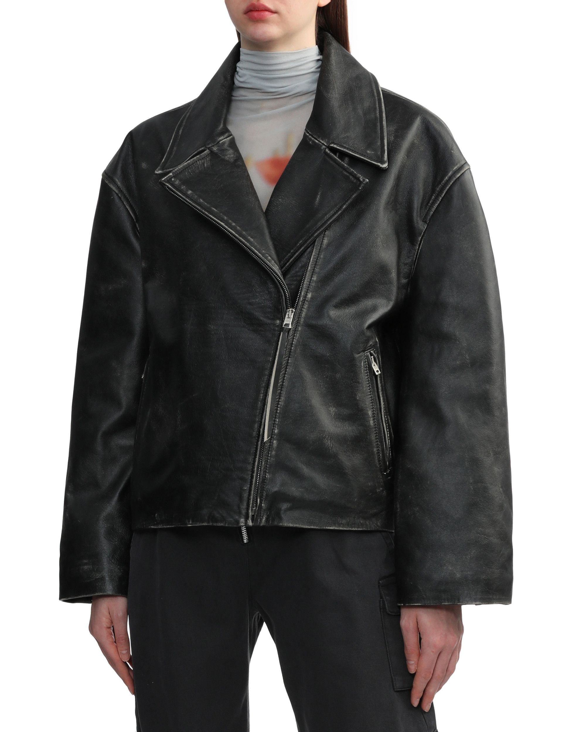 Acne Studios Acne Studios Leather Biker Jacket Size XL / US 12-14 / IT 48-50 - 3 Thumbnail