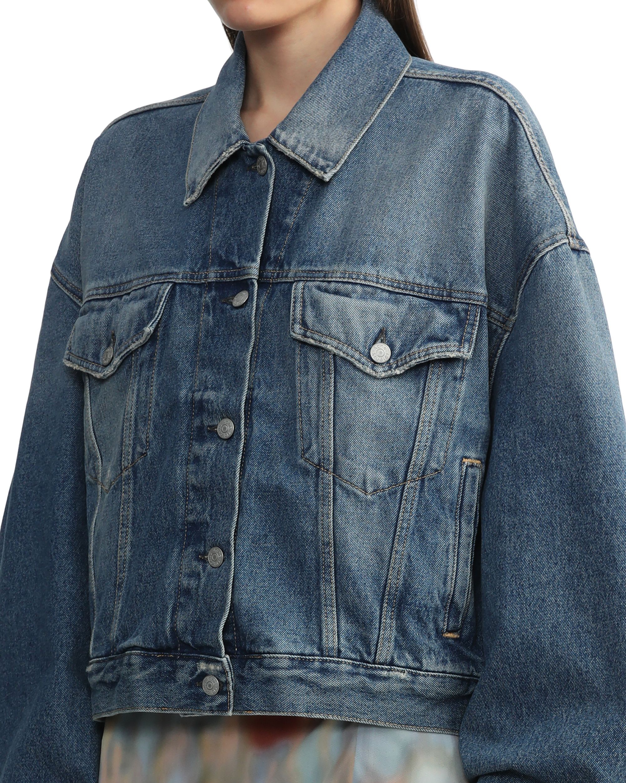Acne Studios Acne Studios Pinched Cinched Waist Denim Jacket Size M / US 6-8 / IT 42-44 - 5 Thumbnail