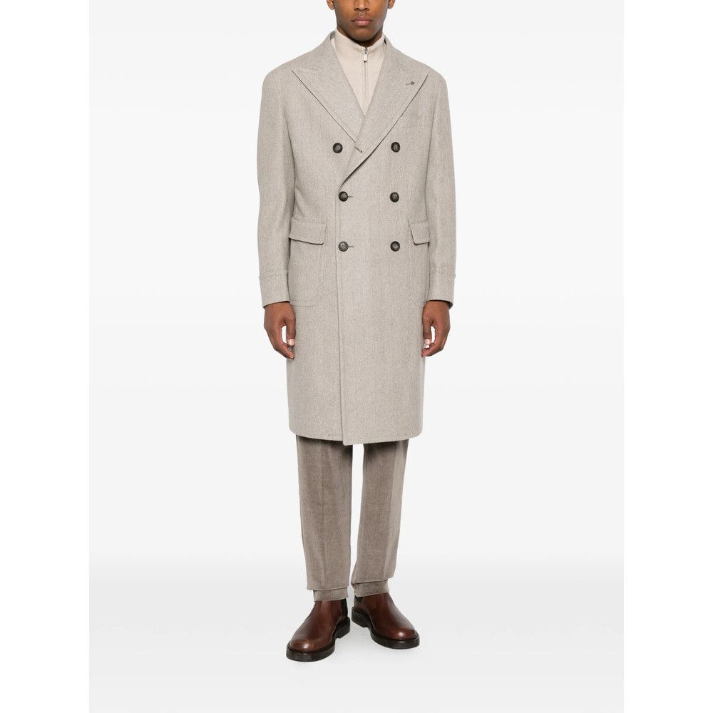 Tagliatore Tagliatore NEUTRALS Coats - Double Breasted Coats Size US M / EU 48-50 / 2 - 2 Thumbnail
