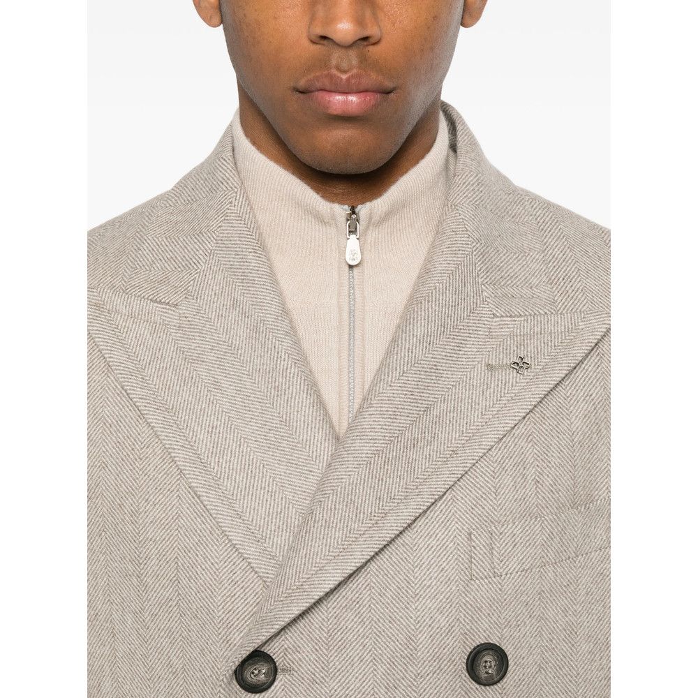 Tagliatore Tagliatore NEUTRALS Coats - Double Breasted Coats Size US M / EU 48-50 / 2 - 3 Thumbnail