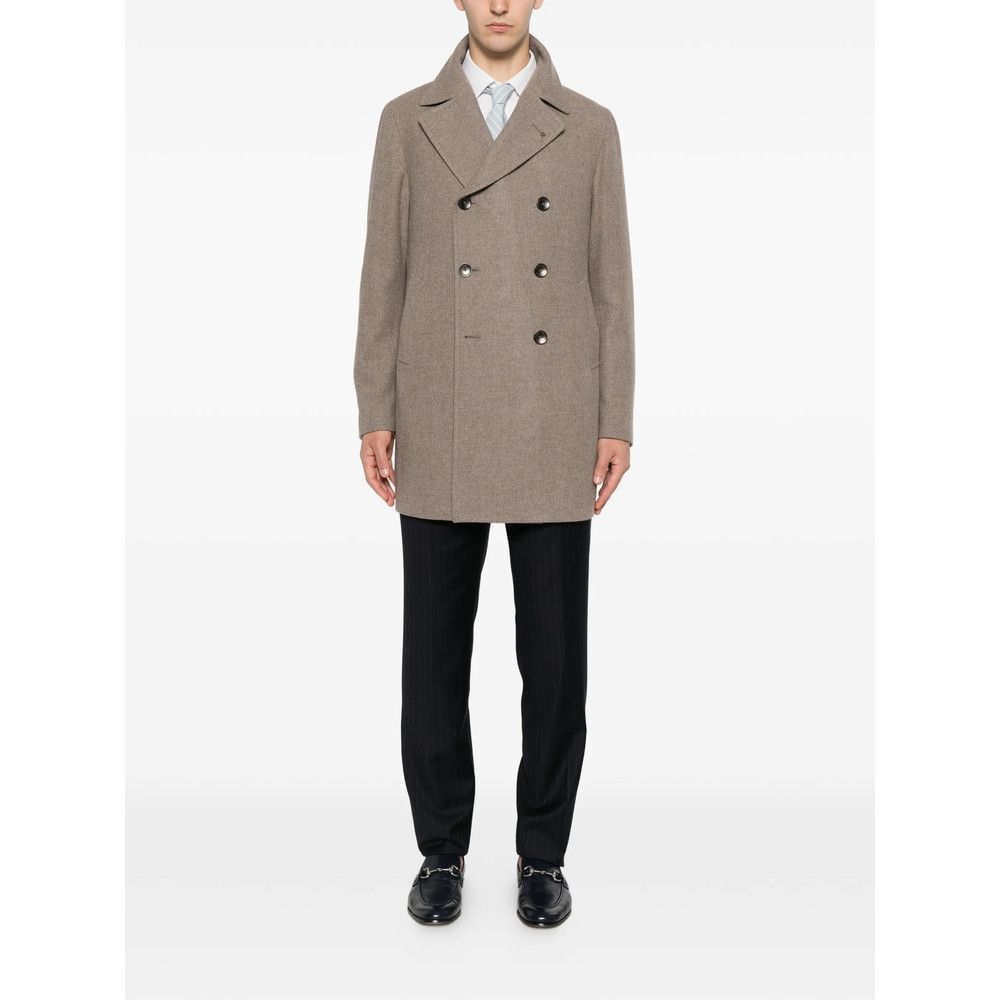 Tagliatore Tagliatore BROWN Coats - Double Breasted Coats Size US M / EU 48-50 / 2 - 3 Thumbnail