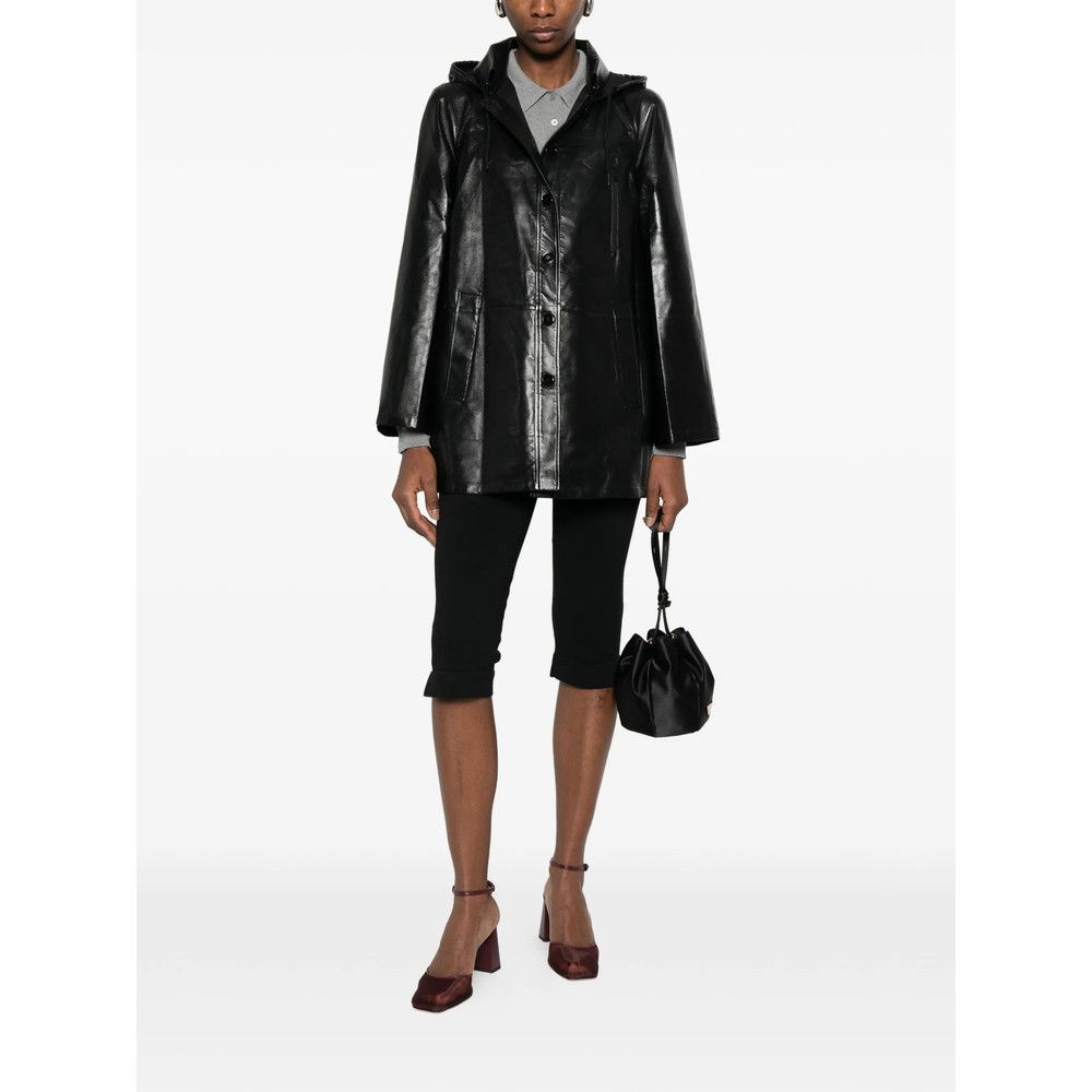 Prada Prada BLACK Jackets - Leather Jackets Size S / US 4 / IT 40 - 3 Thumbnail