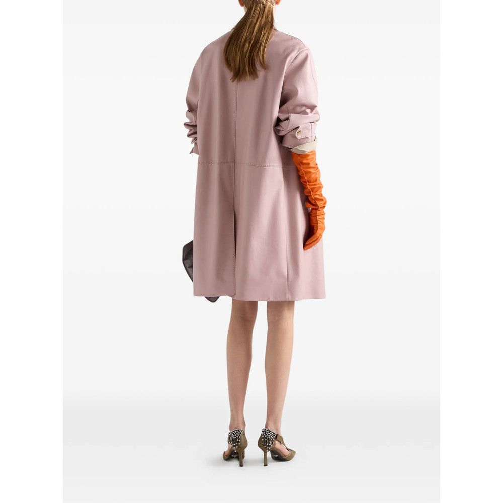 Prada Prada PINK Coats - Leather Coats Size S / US 4 / IT 40 - 6 Thumbnail