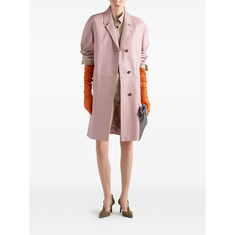 Prada Prada PINK Coats - Leather Coats Size S / US 4 / IT 40 - 2 Thumbnail