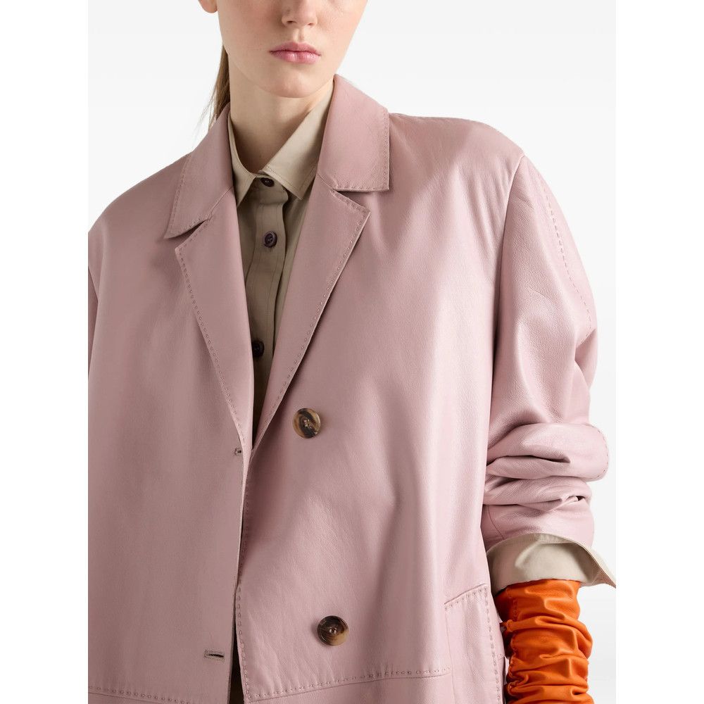 Prada Prada PINK Coats - Leather Coats Size S / US 4 / IT 40 - 5 Thumbnail