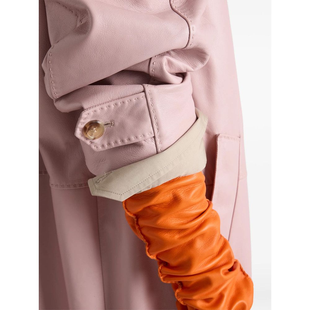 Prada Prada PINK Coats - Leather Coats Size S / US 4 / IT 40 - 3 Thumbnail