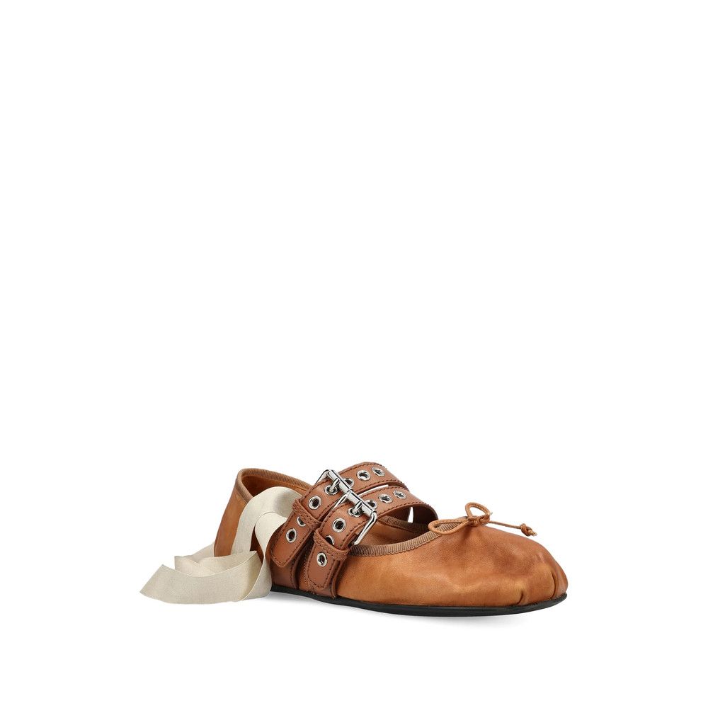 Miu Miu Miu Miu BROWN Ballet Flats Size US 6 / IT 36 - 2 Thumbnail