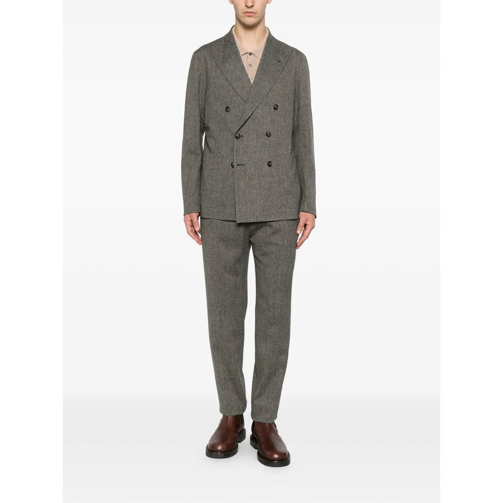 Tagliatore Tagliatore GREY Suits - Double Breasted Suits Size US L / EU 52-54 / 3 - 2 Thumbnail