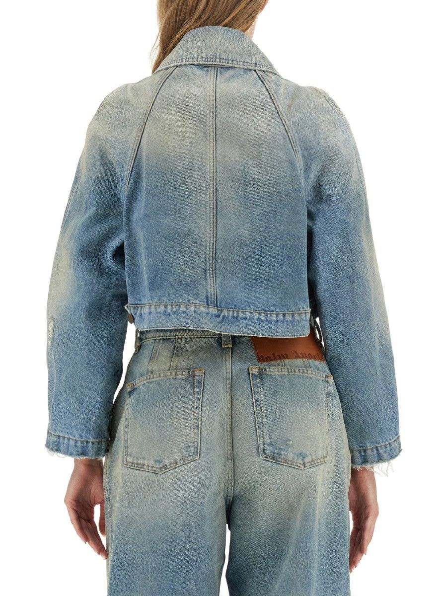 Palm Angels PALM ANGELS CROPPED FIT JACKET - BABY BLUE Size M / US 6-8 / IT 42-44 - 3 Thumbnail