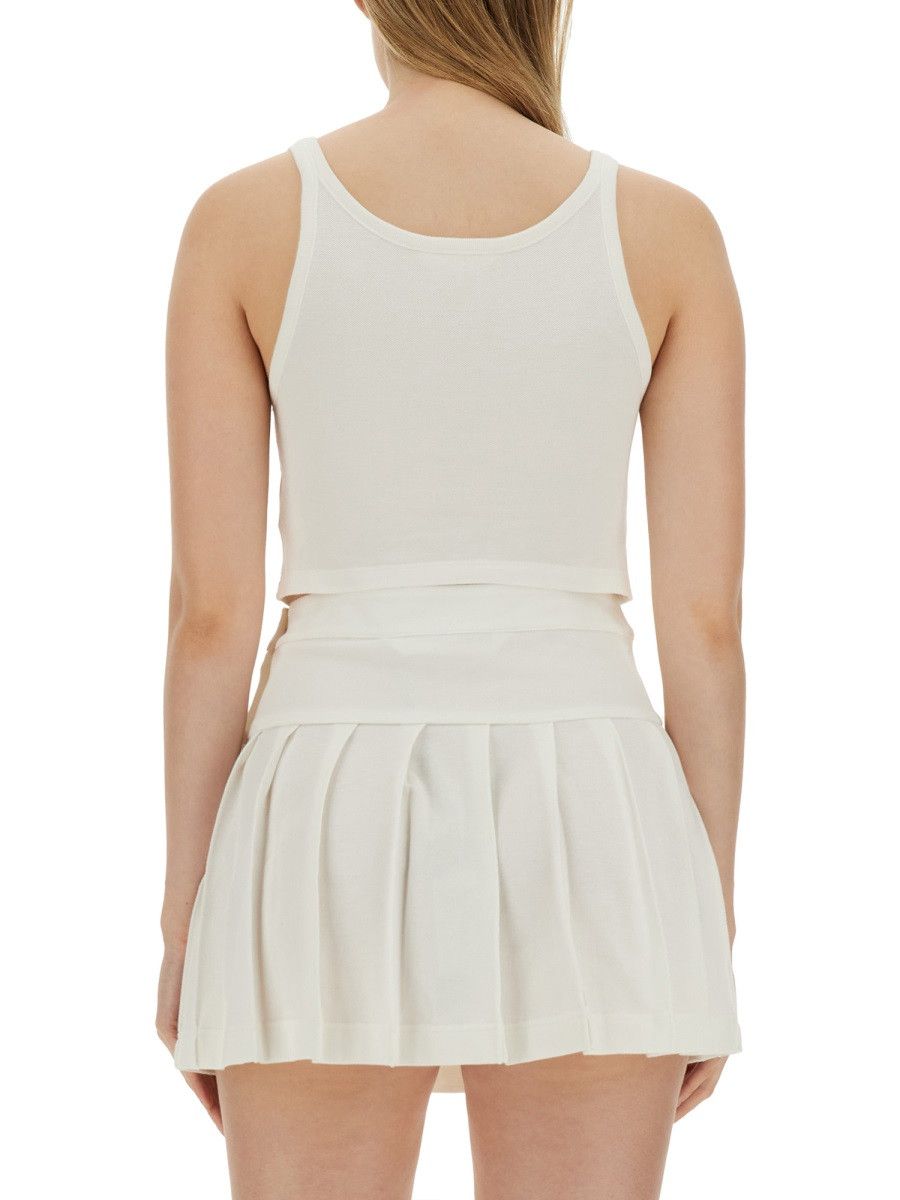 Palm Angels PALM ANGELS TANK TOP WITH LOGO - WHITE Size XS / US 0-2 / IT 36-38 - 3 Thumbnail
