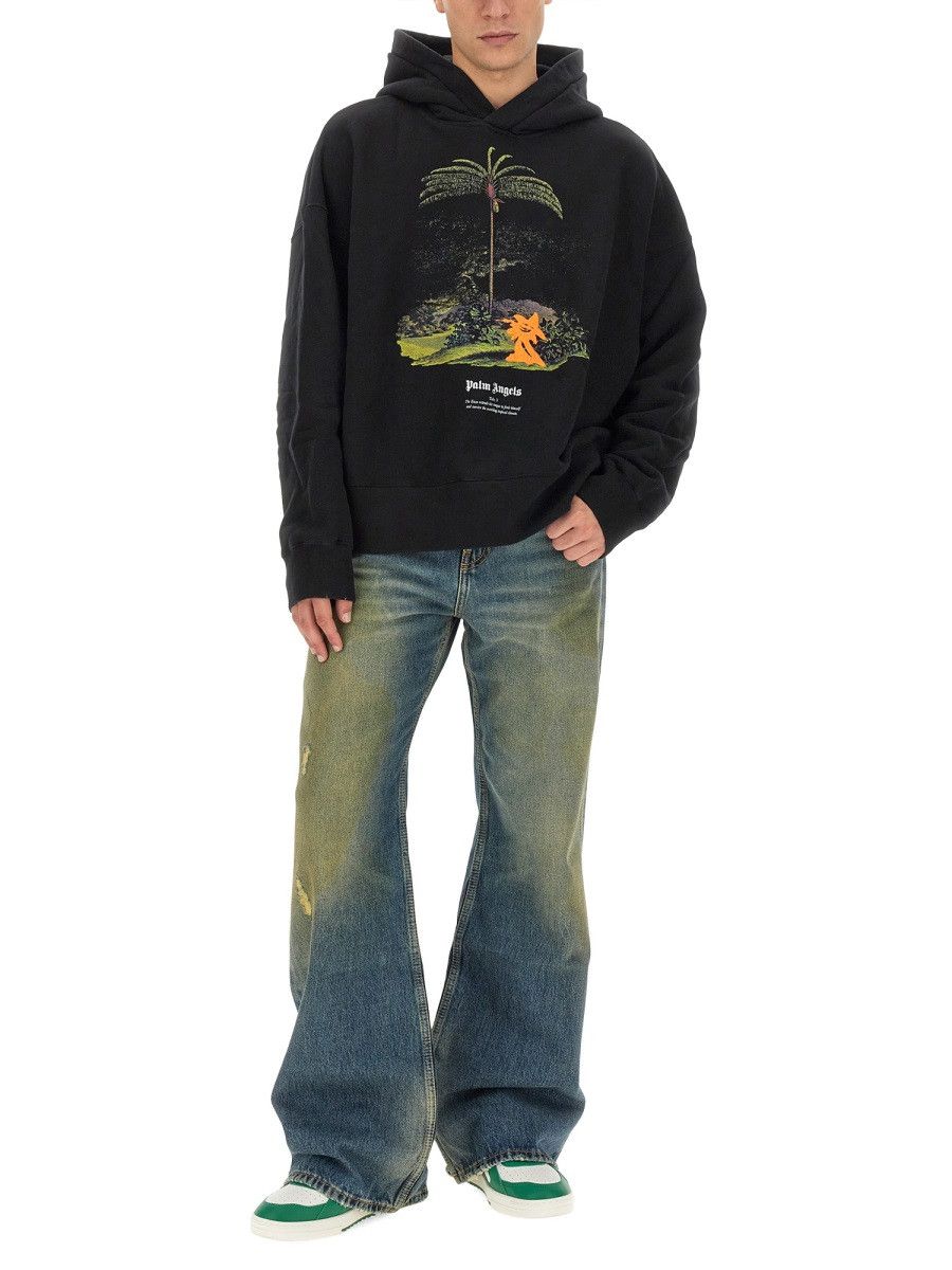Palm Angels PALM ANGELS ENZO SWEATSHIRT FROM THE TROPICS - BLACK Size US S / EU 44-46 / 1 - 2 Thumbnail