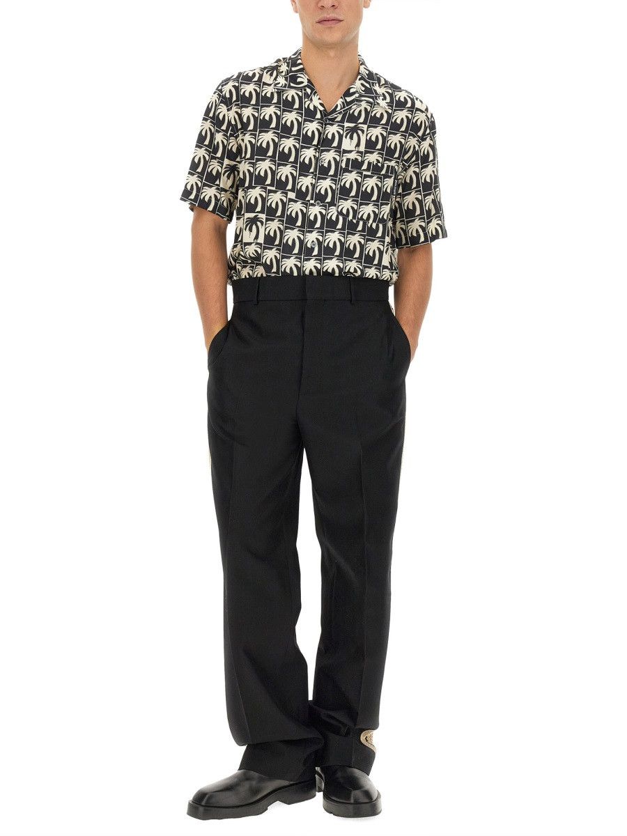 Palm Angels PALM ANGELS PANTS WITH LOGO BAND - BLACK Size US 32 / EU 48 - 2 Thumbnail
