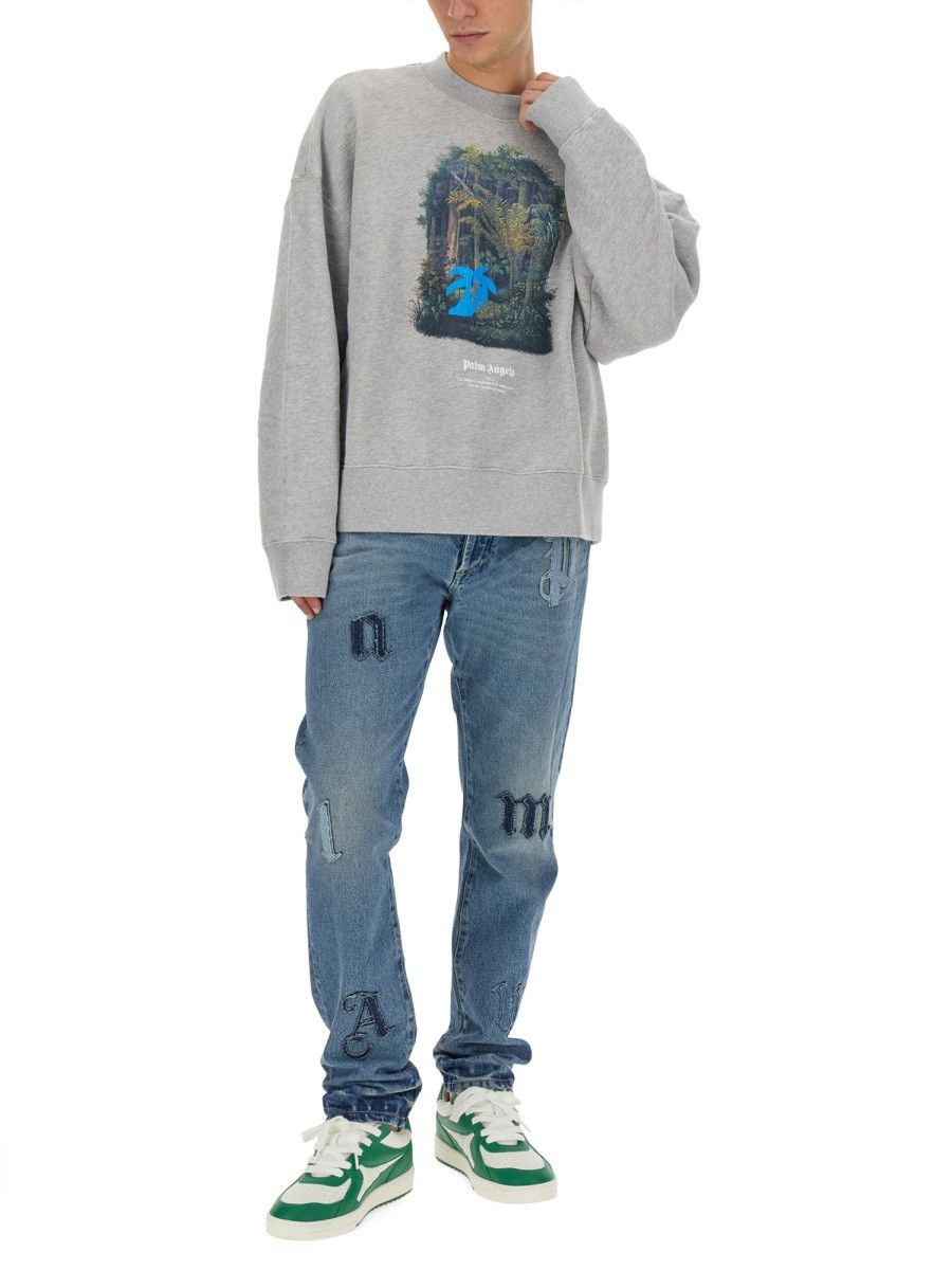 Palm Angels PALM ANGELS HUNTING IN THE FOREST SWEATSHIRT - GREY Size US L / EU 52-54 / 3 - 2 Thumbnail