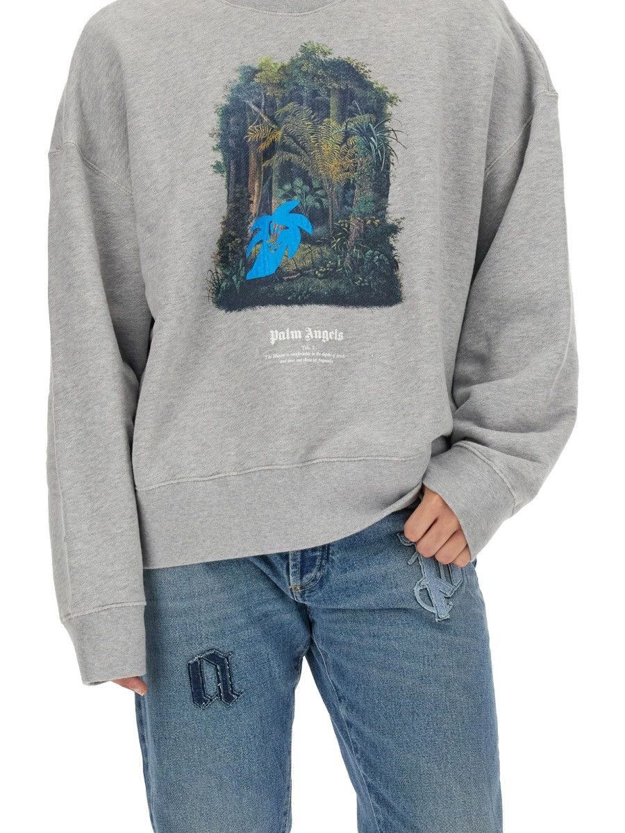 Palm Angels PALM ANGELS HUNTING IN THE FOREST SWEATSHIRT - GREY Size US L / EU 52-54 / 3 - 4 Thumbnail
