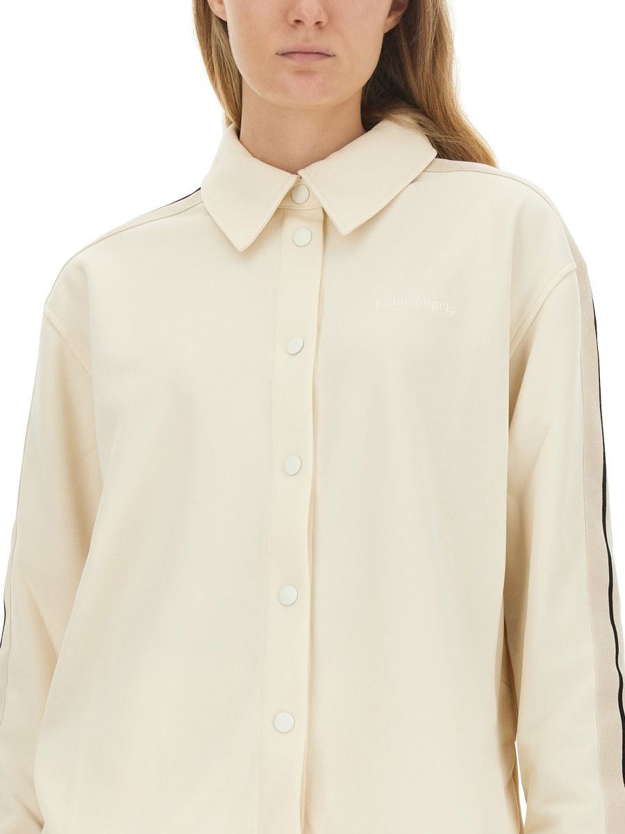 Palm Angels PALM ANGELS MONOGRAM SPORTS SHIRT - BEIGE Size S / US 4 / IT 40 - 4 Thumbnail