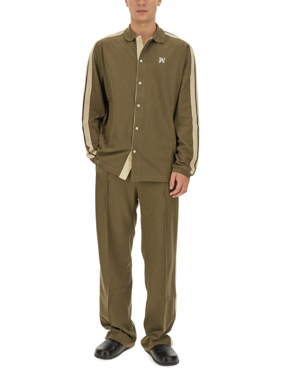 Palm Angels PALM ANGELS MONOGRAM SHIRT - MILITARY GREEN Size US M / EU 48-50 / 2 - 2 Thumbnail