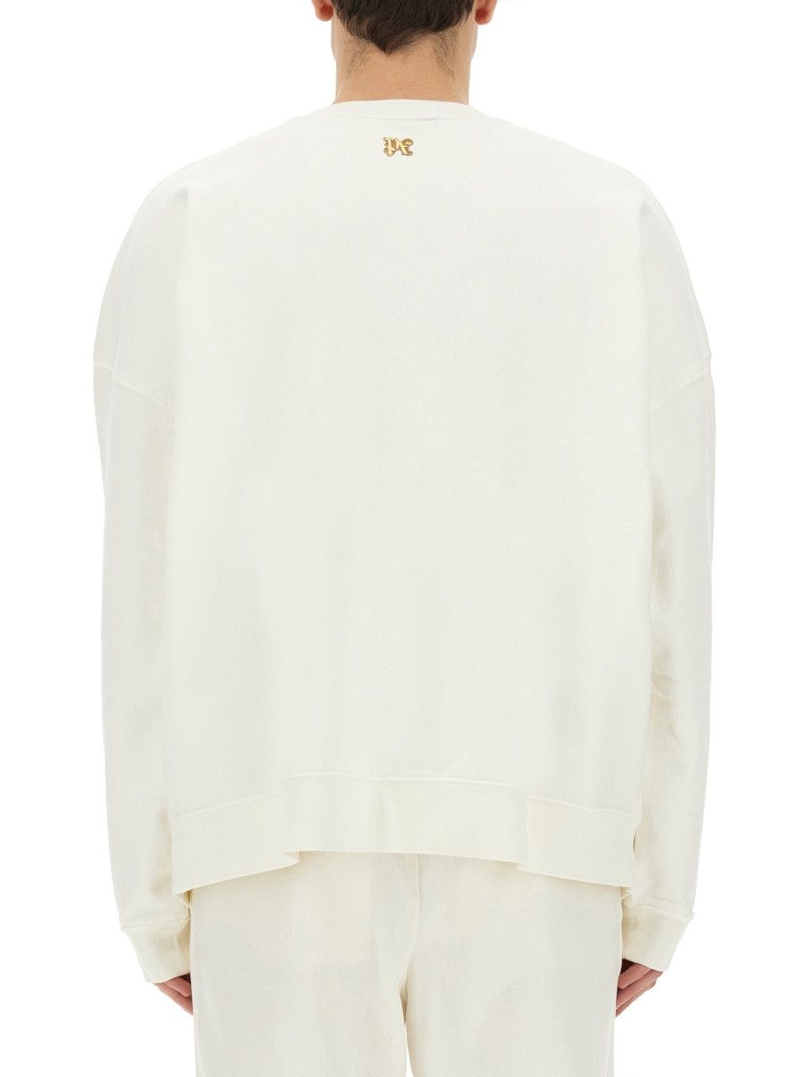 Palm Angels PALM ANGELS "BURNING MONOGRAM" PRINT SWEATSHIRT - WHITE Size US M / EU 48-50 / 2 - 3 Thumbnail