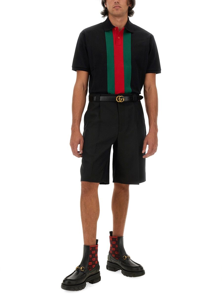 Gucci GUCCI WOOL BLEND TWILL SHORTS - BLACK (IT 48) Size US 32 / EU 48 - 2 Thumbnail