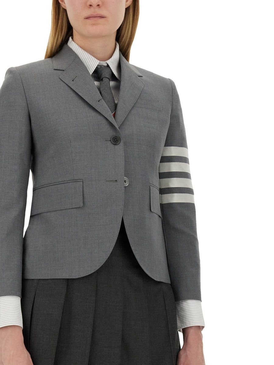 Thom Browne THOM BROWNE SINGLE-BREASTED JACKET - GREY (IT 42) Size M / US 6-8 / IT 42-44 - 4 Thumbnail