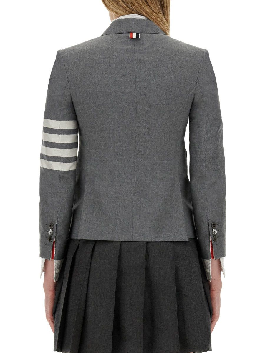 Thom Browne THOM BROWNE SINGLE-BREASTED JACKET - GREY (IT 42) Size M / US 6-8 / IT 42-44 - 3 Thumbnail