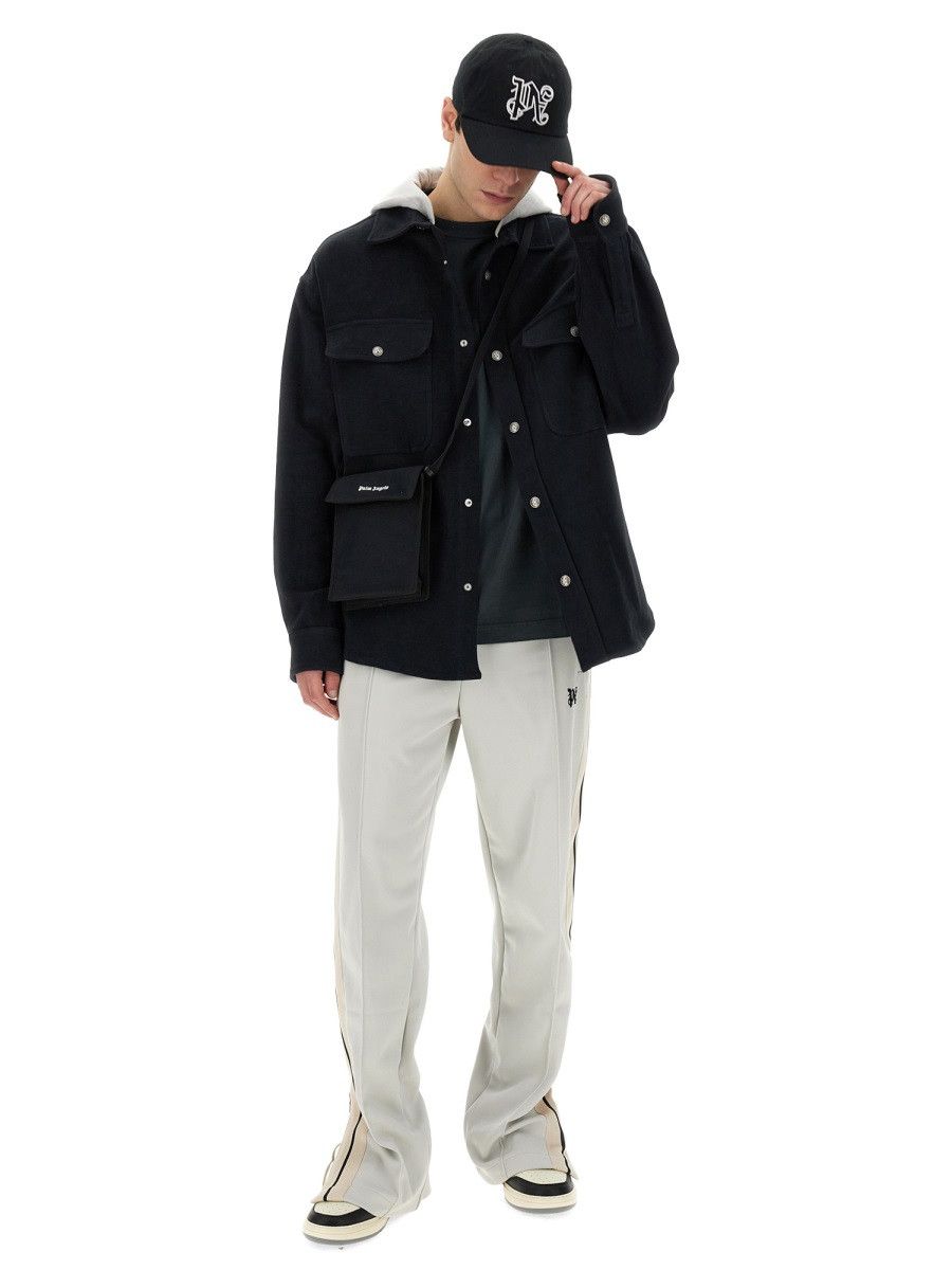 Palm Angels PALM ANGELS SHIRT-JACKET WITH MONOGRAM - BLACK (IT 50) Size US L / EU 52-54 / 3 - 2 Thumbnail