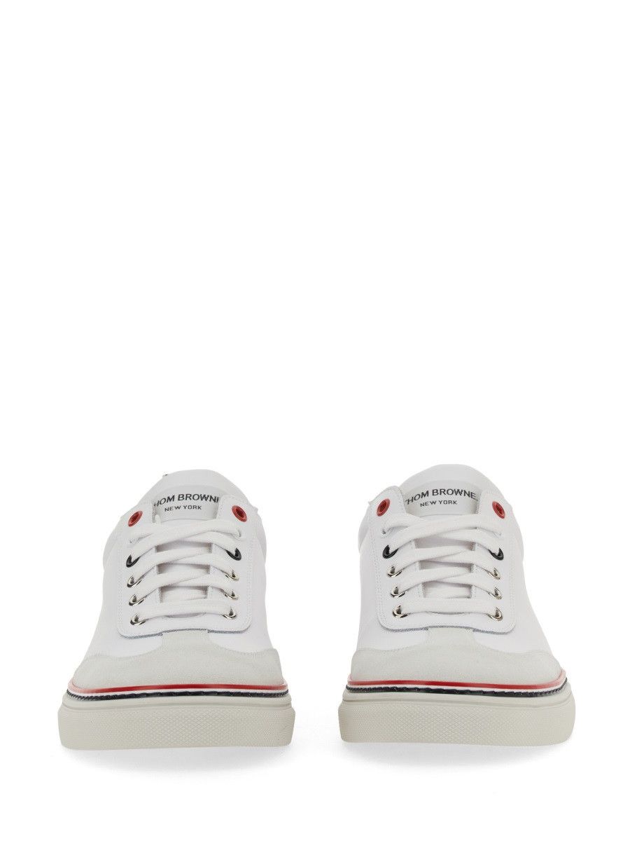 Thom Browne THOM BROWNE LOW-TOP LEATHER SNEAKER - WHITE (US 7) Size US 7 / EU 40 - 4 Thumbnail