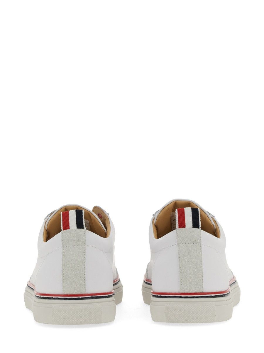 Thom Browne THOM BROWNE LOW-TOP LEATHER SNEAKER - WHITE (US 7) Size US 7 / EU 40 - 3 Thumbnail