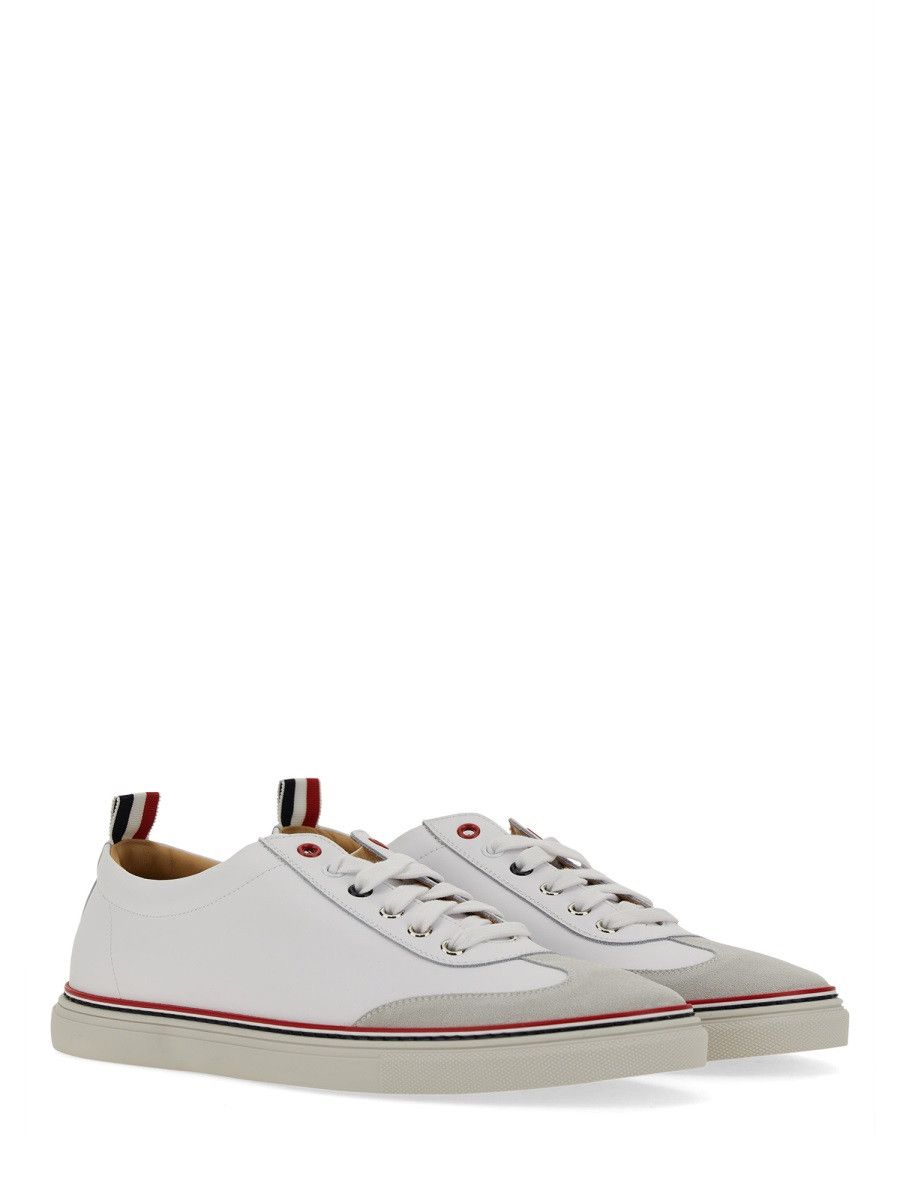 Thom Browne THOM BROWNE LOW-TOP LEATHER SNEAKER - WHITE (US 7) Size US 7 / EU 40 - 2 Thumbnail