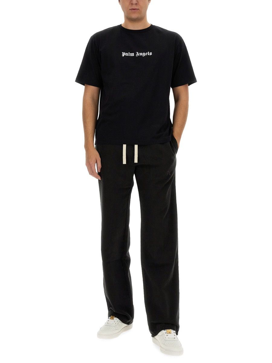 Palm Angels PALM ANGELS PANTS WITH LOGO - BLACK (IT 50) Size US 34 / EU 50 - 2 Thumbnail