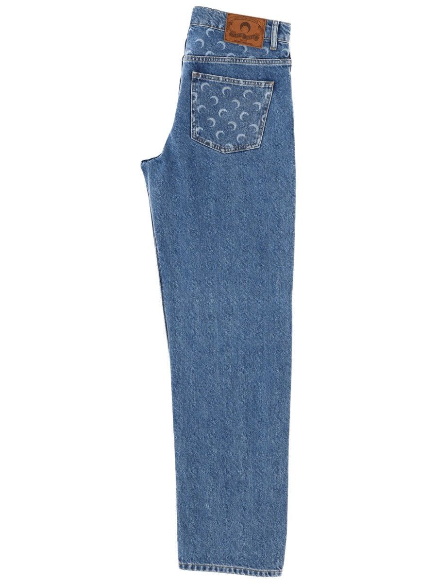 Marine Serre MARINE SERRE "MOON WAXED" JEANS - BLUE (IT 46) Size US 30 / EU 46 - 3 Thumbnail