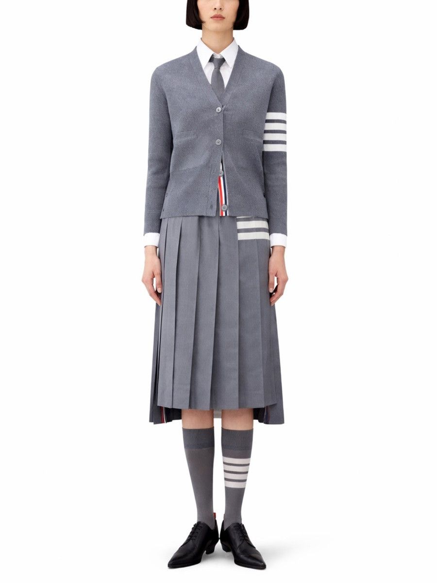 Thom Browne THOM BROWNE V-NECK CARDIGAN - GREY (IT 40) Size S / US 4 / IT 40 - 2 Thumbnail