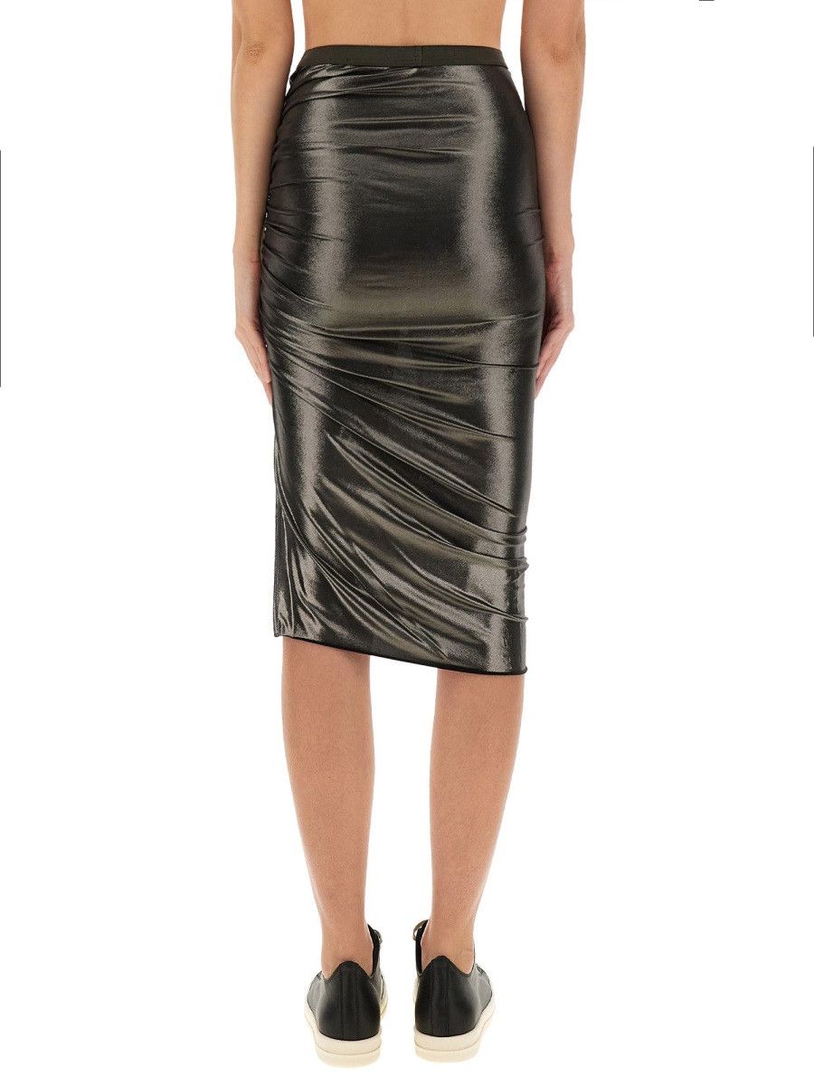 Rick Owens Lilies RICK OWENS LILIES DRAPED MIDI SKIRT - GREY (IT 44) Size 30" / US 8 / IT 44 - 4 Thumbnail