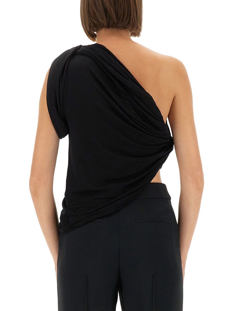 Rick Owens Lilies RICK OWENS LILIES DRAPED ONE-SHOULDER TOP - BLACK (IT 40) Size S / US 4 / IT 40 - 3 Thumbnail
