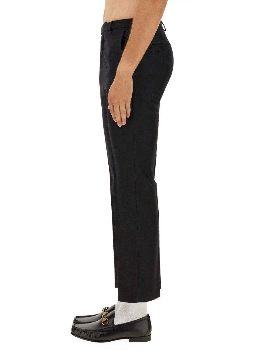Gucci GUCCI WOOL BLEND TWILL PANTS - BLACK (IT 50) Size US 34 / EU 50 - 3 Thumbnail