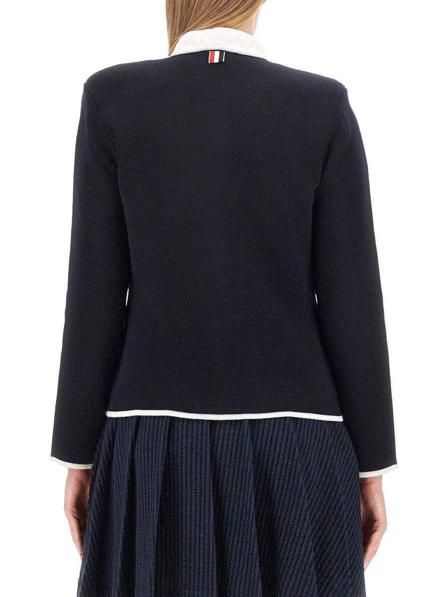 Thom Browne THOM BROWNE SINGLE-BREASTED JACKET - BLUE (IT 42) Size M / US 6-8 / IT 42-44 - 3 Thumbnail