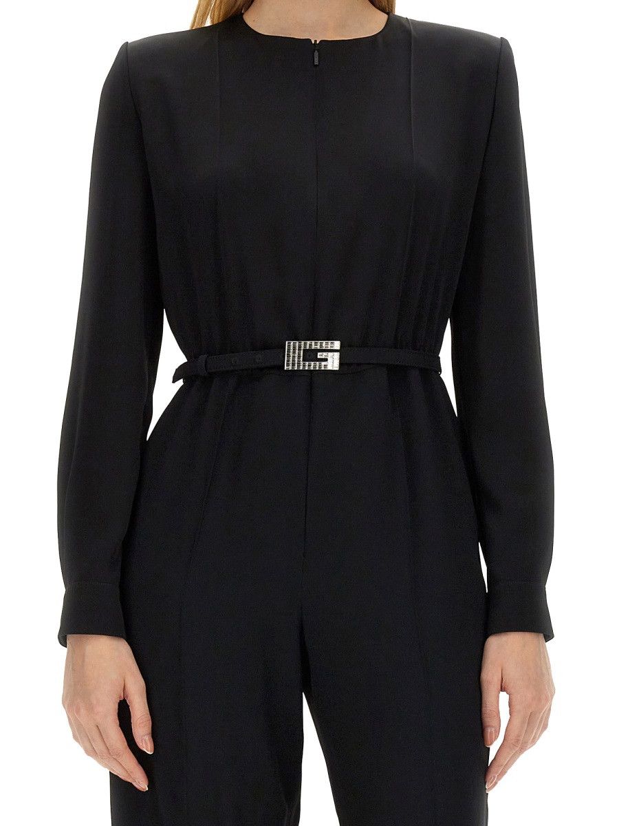 Gucci GUCCI VISCOSE JUMPSUIT WITH BELT - BLACK (IT 42) Size 42" / US 20 - 4 Thumbnail